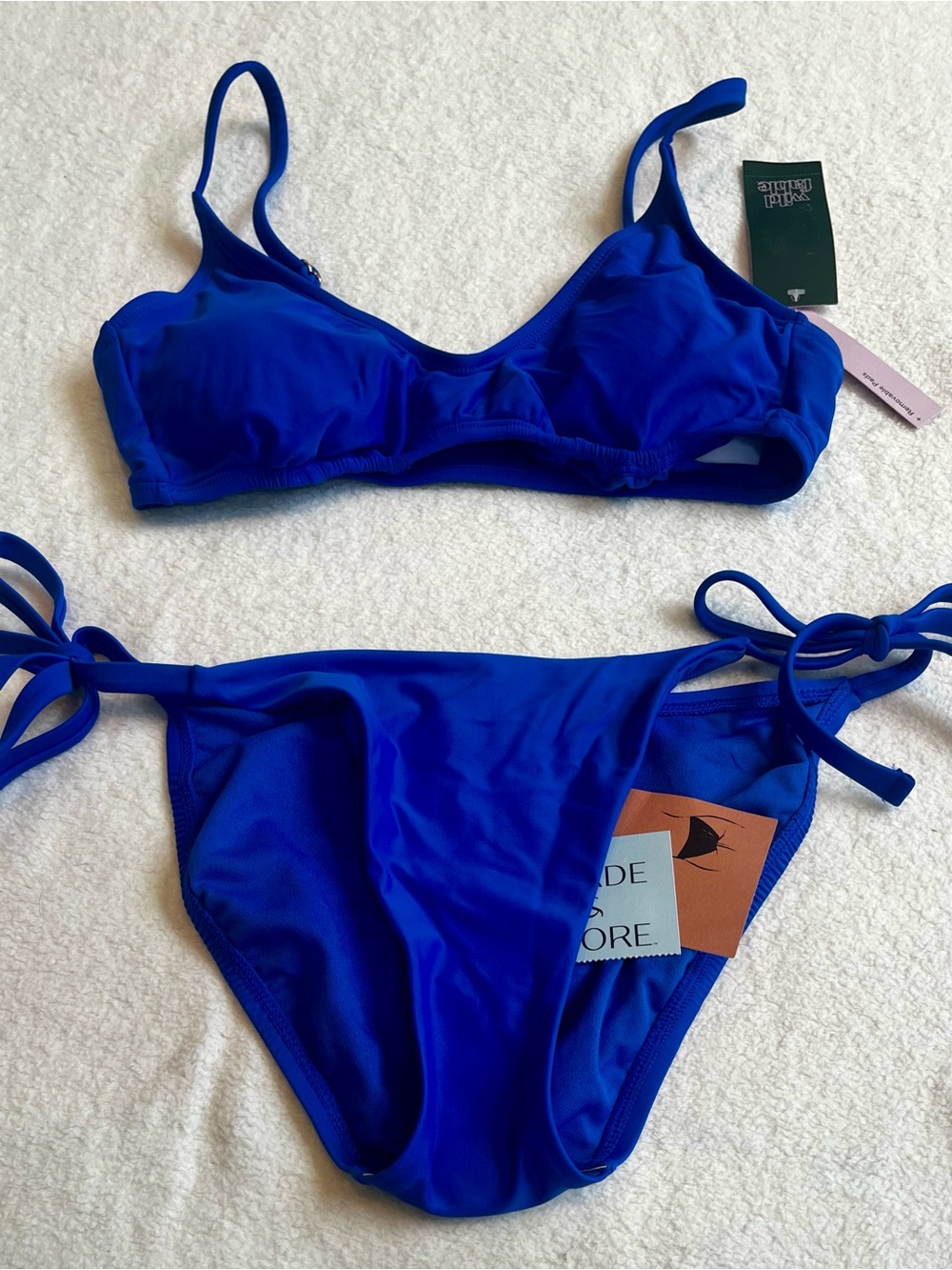 Shade & Shore/Wild Fable Royal Blue Two-Piece Bikini Set